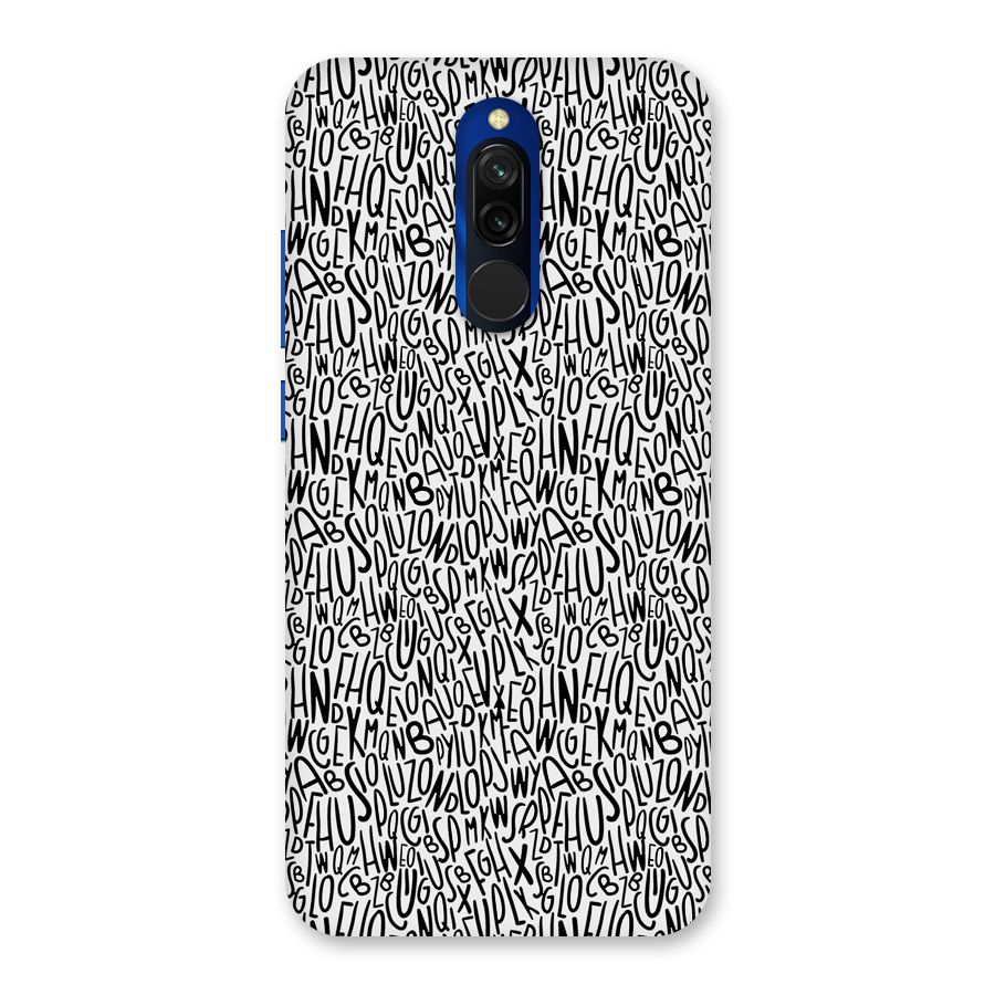 Alphabet Seamless Abstract Back Case for Redmi 8