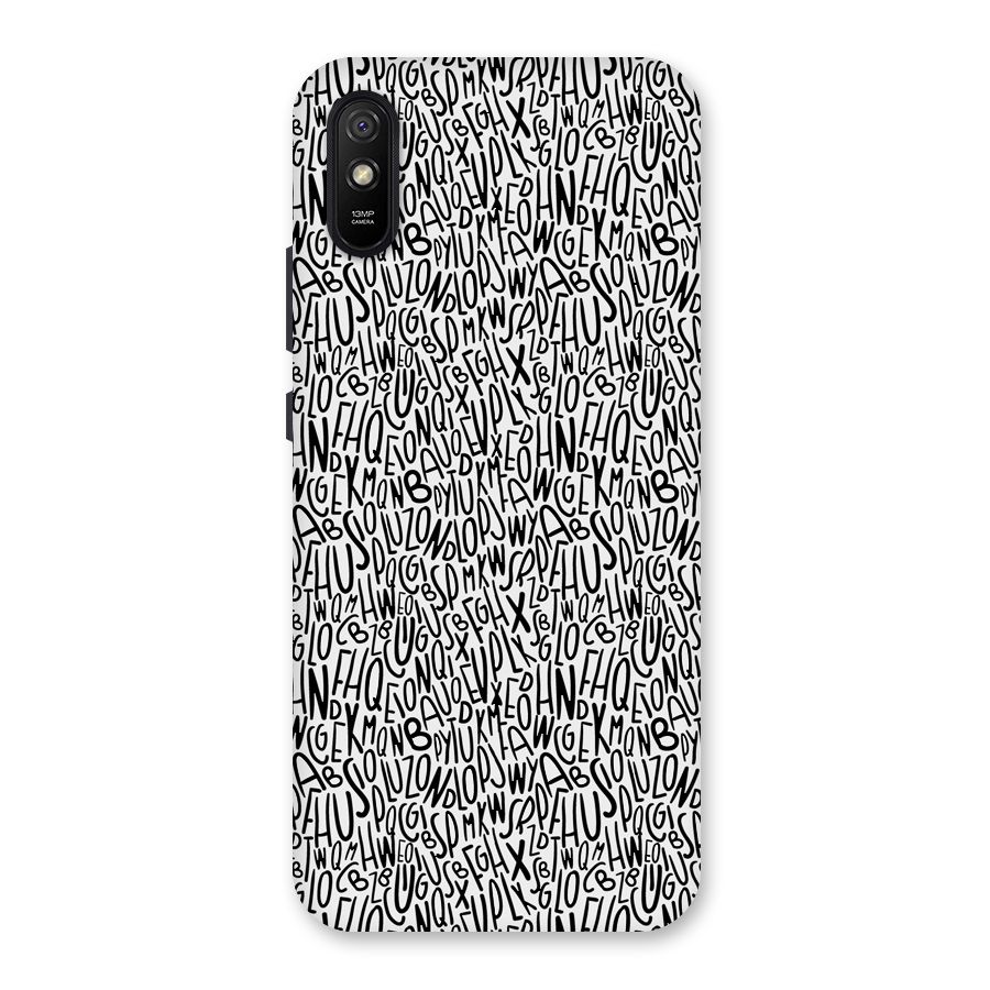 Alphabet Seamless Abstract Back Case for Redmi 9i