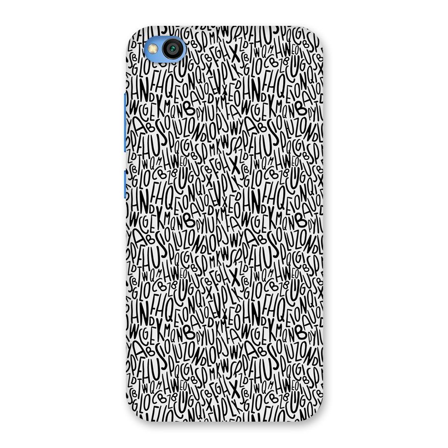 Alphabet Seamless Abstract Back Case for Redmi Go