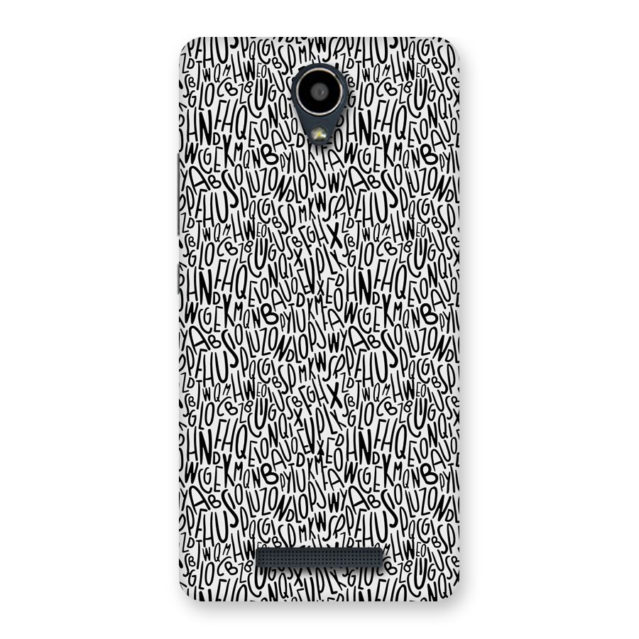 Alphabet Seamless Abstract Back Case for Redmi Note 2