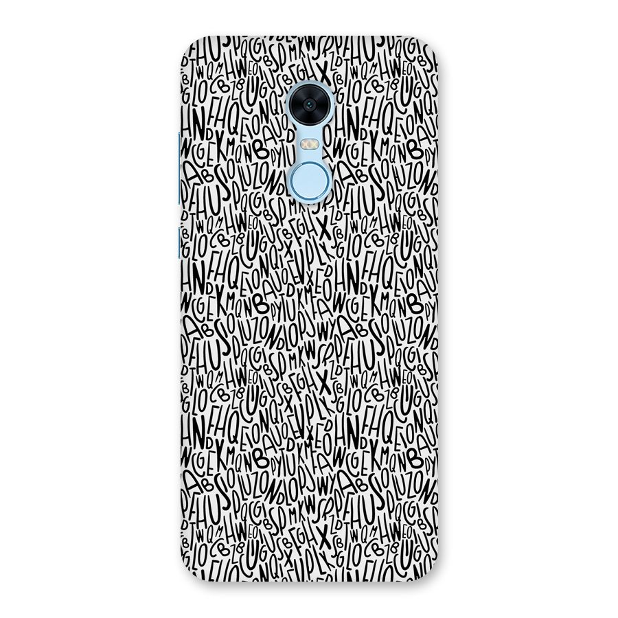 Alphabet Seamless Abstract Back Case for Redmi Note 5