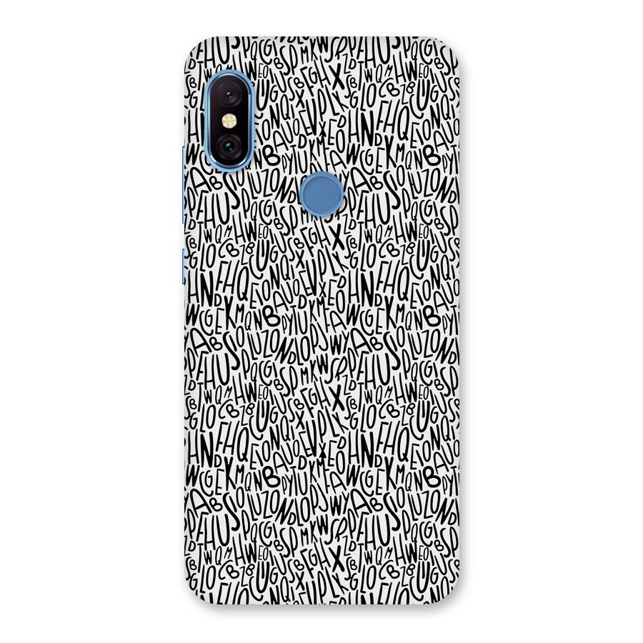 Alphabet Seamless Abstract Back Case for Redmi Note 6 Pro