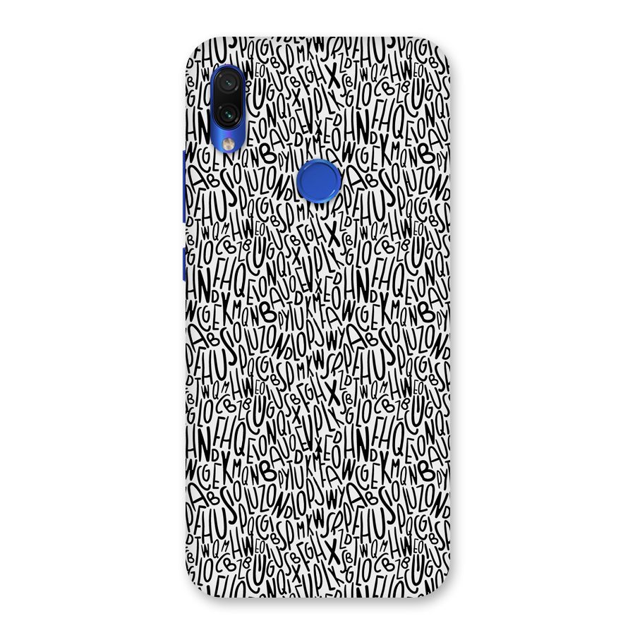Alphabet Seamless Abstract Back Case for Redmi Note 7S