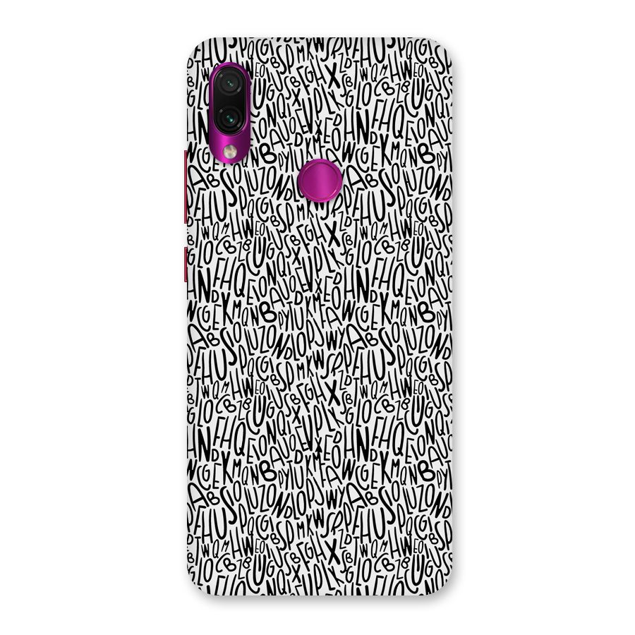Alphabet Seamless Abstract Back Case for Redmi Note 7 Pro
