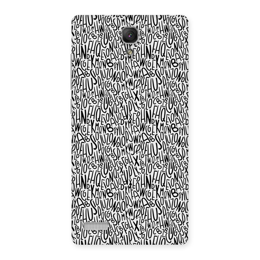 Alphabet Seamless Abstract Back Case for Redmi Note Prime