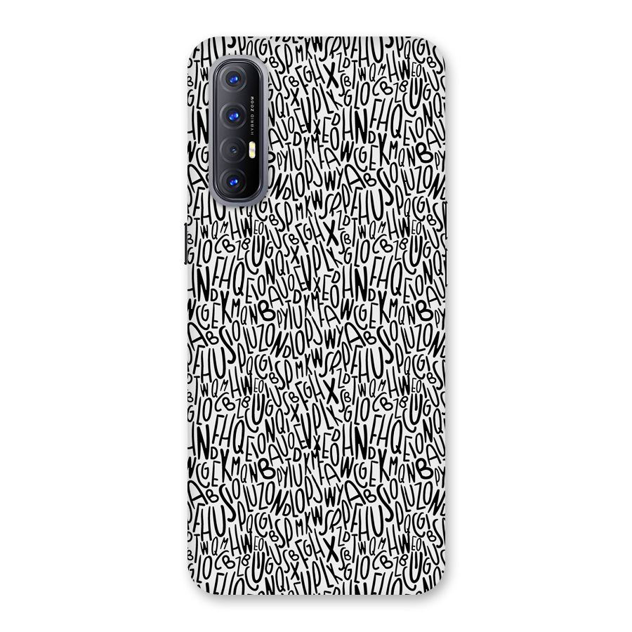 Alphabet Seamless Abstract Back Case for Reno3 Pro