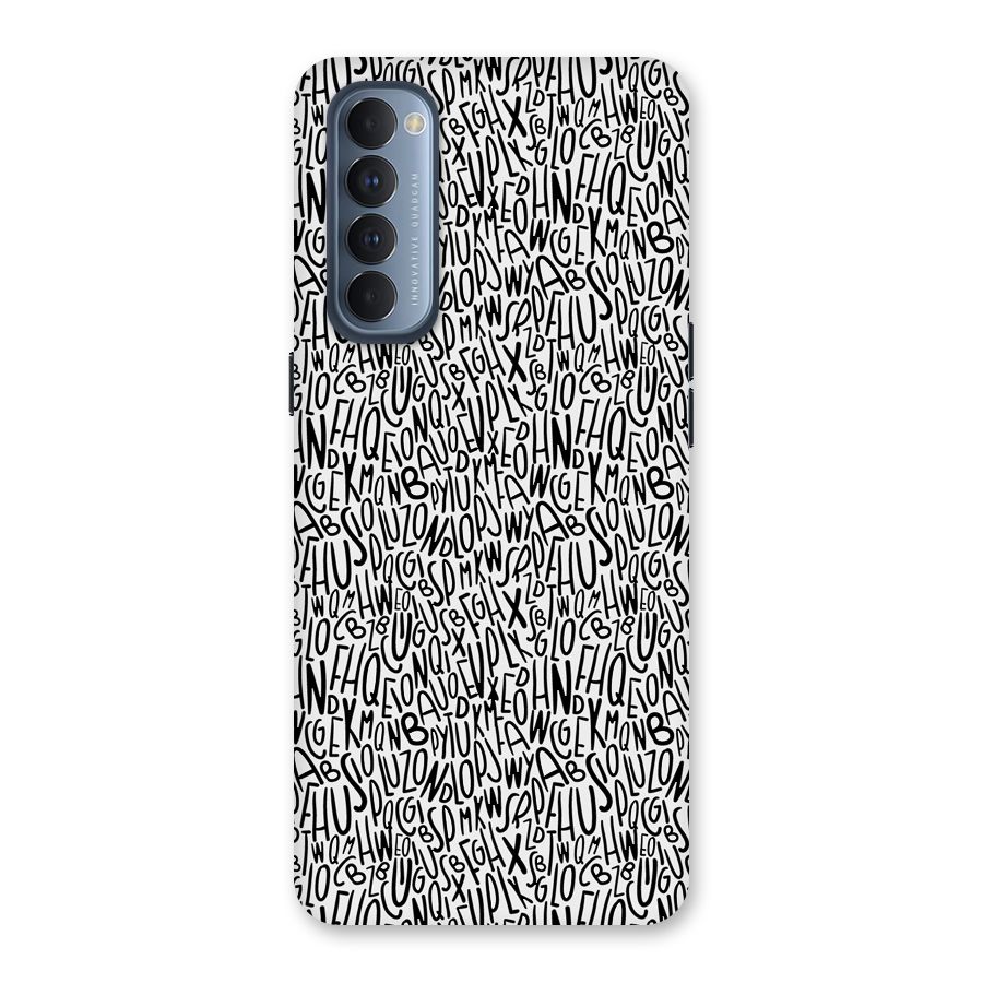 Alphabet Seamless Abstract Back Case for Reno4 Pro