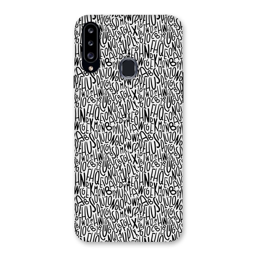Alphabet Seamless Abstract Back Case for Samsung Galaxy A20s
