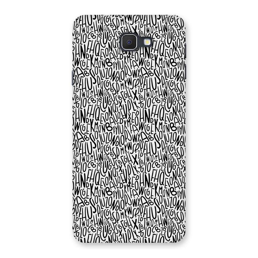 Alphabet Seamless Abstract Back Case for Samsung Galaxy J7 Prime
