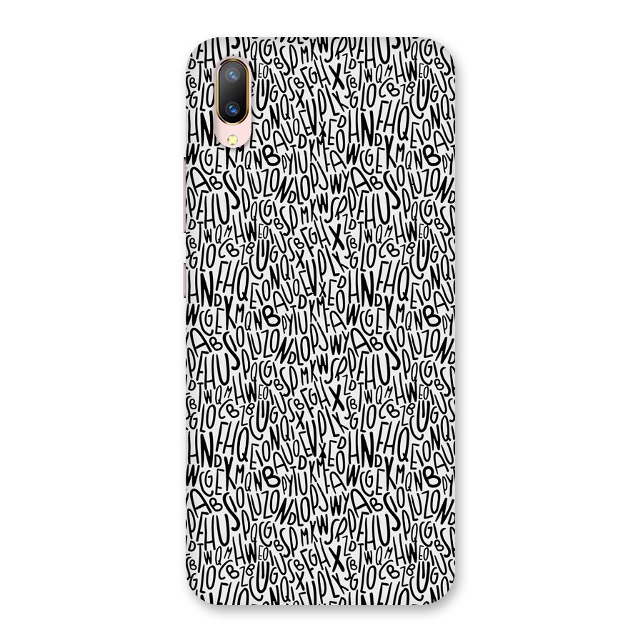 Alphabet Seamless Abstract Back Case for Vivo V11 Pro