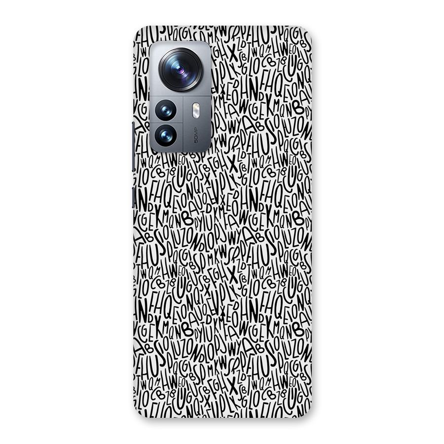 Alphabet Seamless Abstract Back Case for Xiaomi 12 Pro