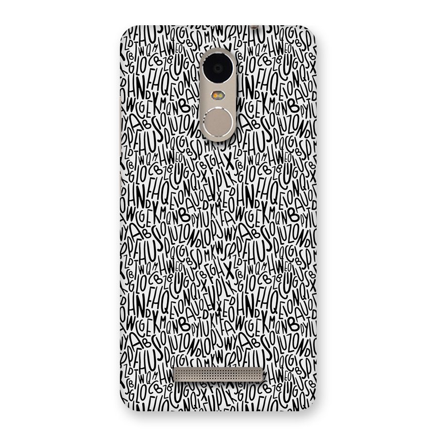 Alphabet Seamless Abstract Back Case for Xiaomi Redmi Note 3
