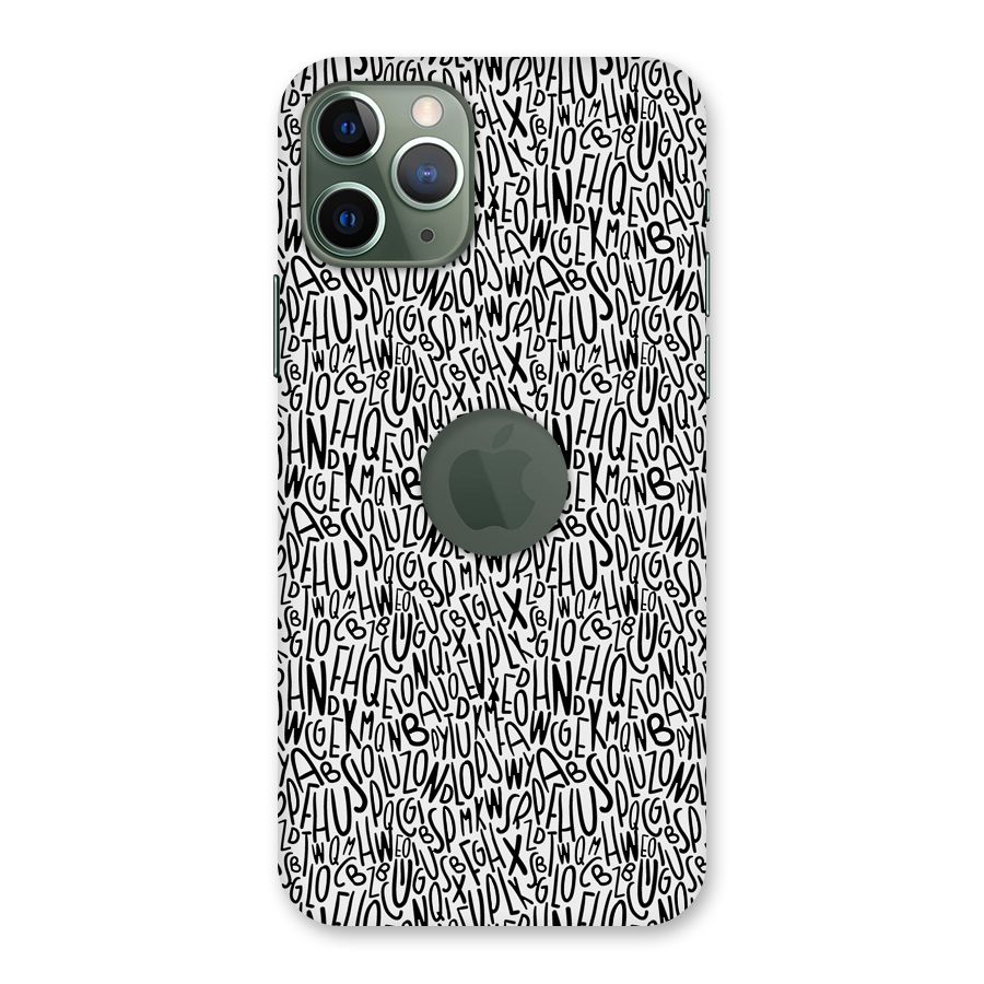 Alphabet Seamless Abstract Back Case for iPhone 11 Pro Logo  Cut