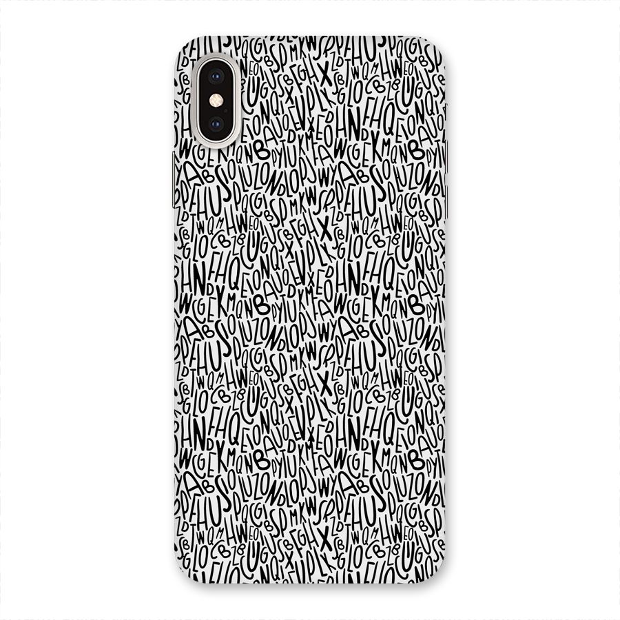 Alphabet Seamless Abstract Back Case for iPhone XS Max