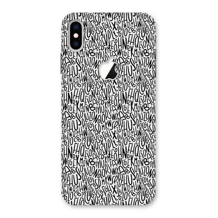 Alphabet Seamless Abstract Back Case for iPhone XS Max Apple Cut