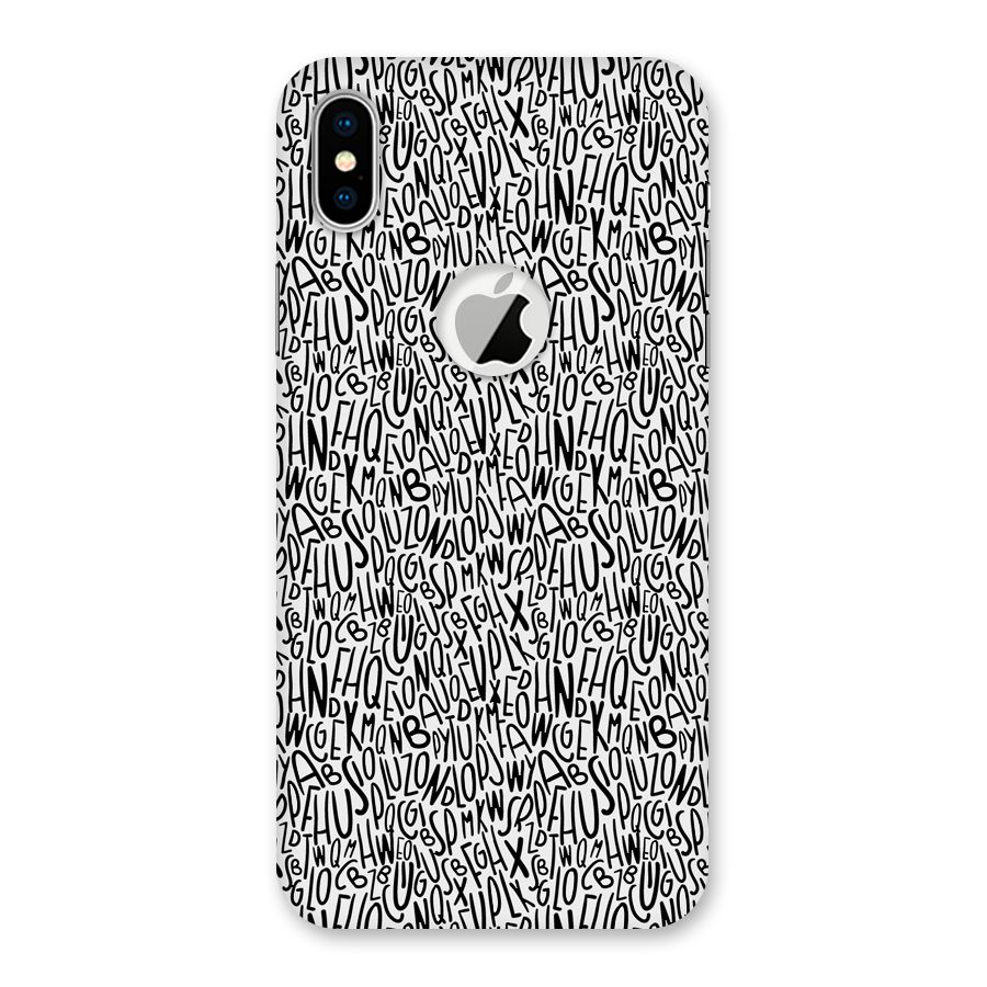 Alphabet Seamless Abstract Back Case for iPhone X Logo Cut