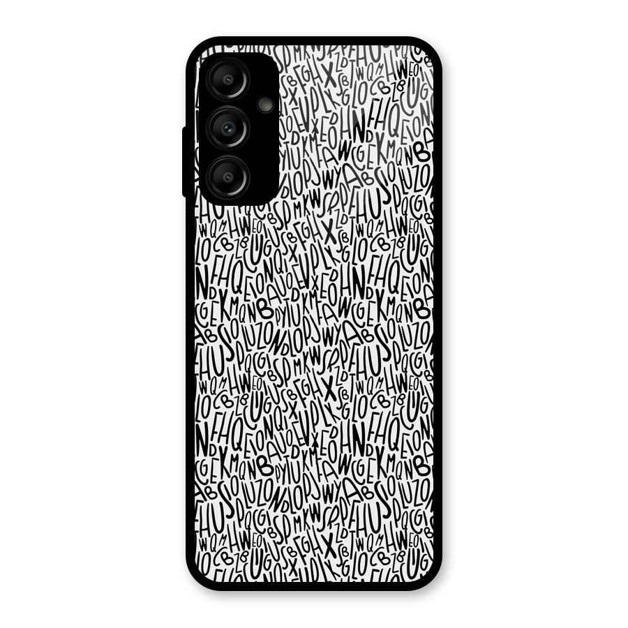 Alphabet Seamless Abstract Glass Back Case for Galaxy A14 5G
