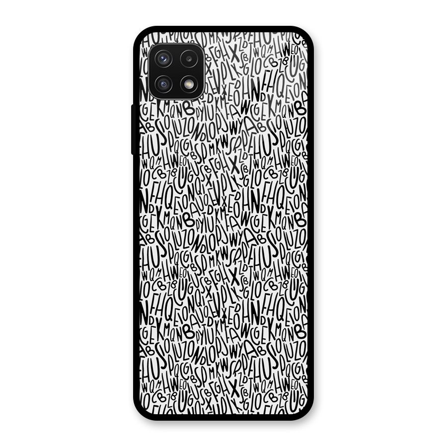 Alphabet Seamless Abstract Glass Back Case for Galaxy A22 5G