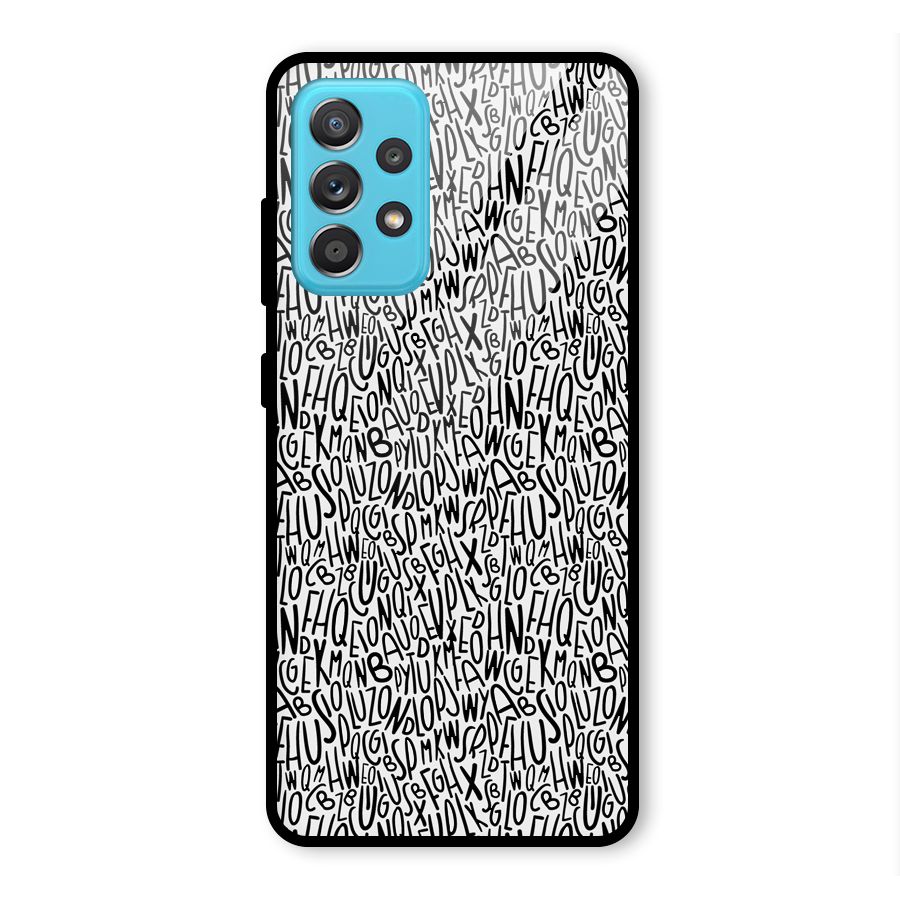 Alphabet Seamless Abstract Glass Back Case for Galaxy A52s 5G