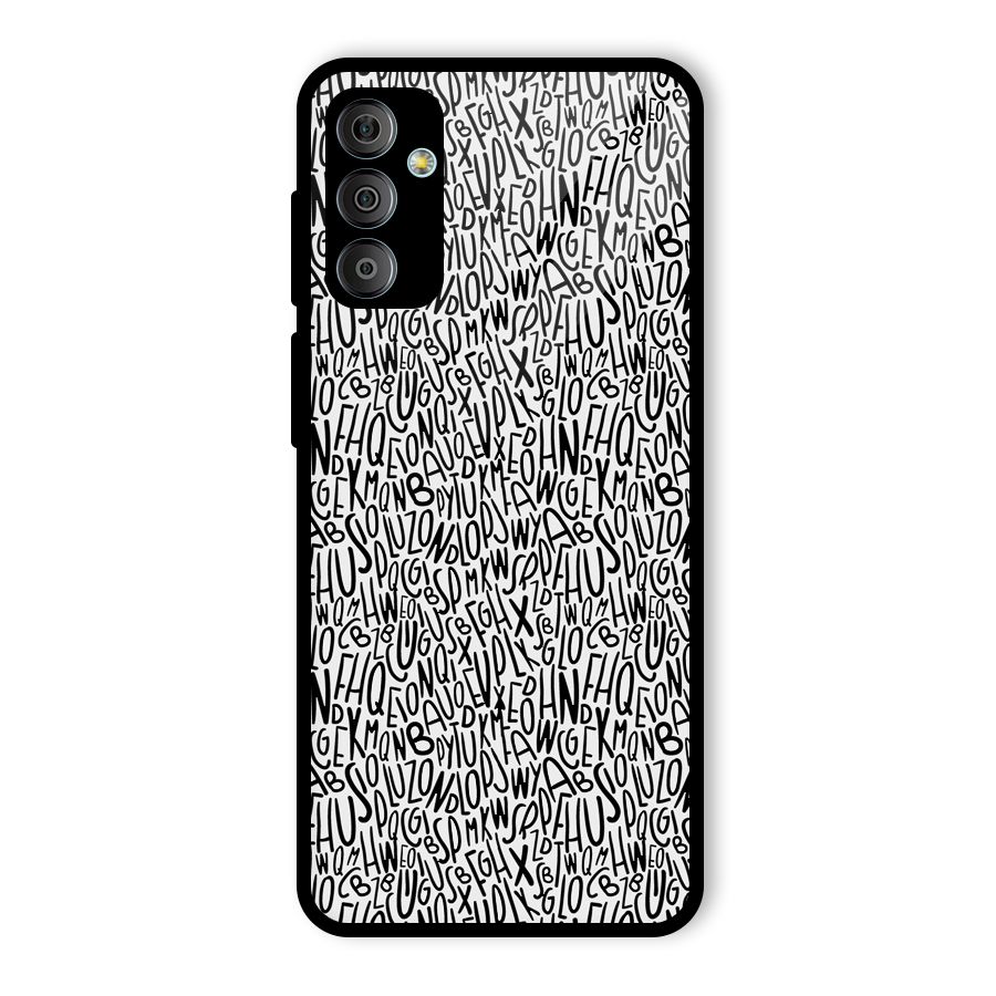 Alphabet Seamless Abstract Glass Back Case for Galaxy F23