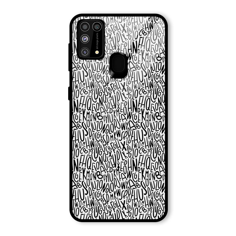 Alphabet Seamless Abstract Glass Back Case for Galaxy F41