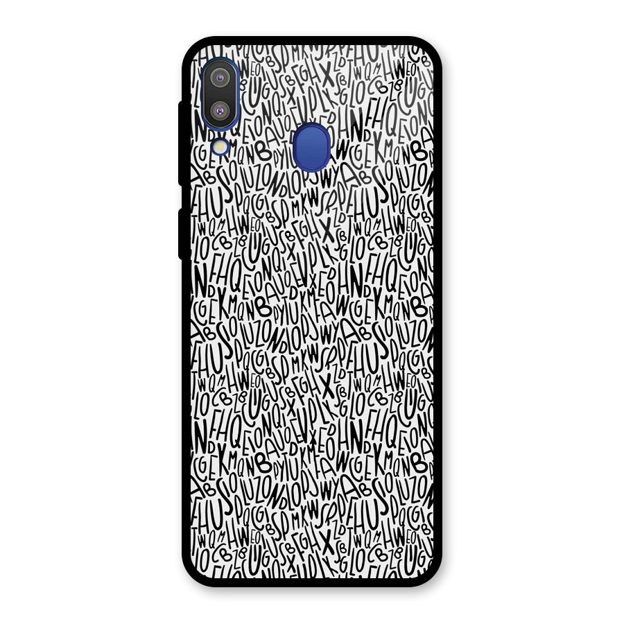 Alphabet Seamless Abstract Glass Back Case for Galaxy M20