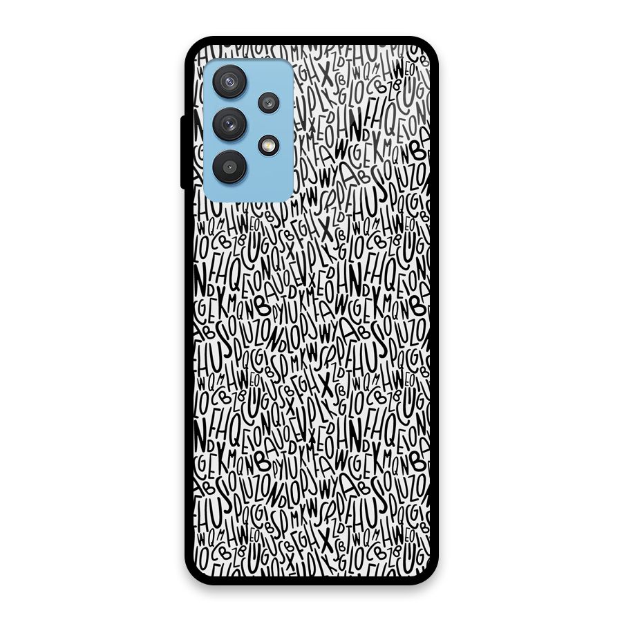 Alphabet Seamless Abstract Glass Back Case for Galaxy M32 5G