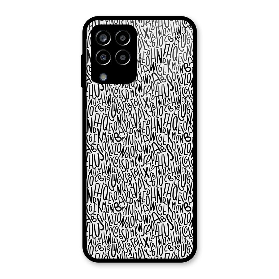 Alphabet Seamless Abstract Glass Back Case for Galaxy M33