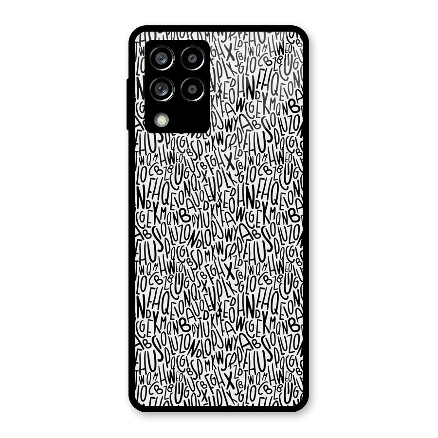 Alphabet Seamless Abstract Glass Back Case for Galaxy M53 5G