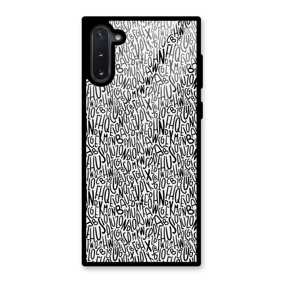 Alphabet Seamless Abstract Glass Back Case for Galaxy Note 10