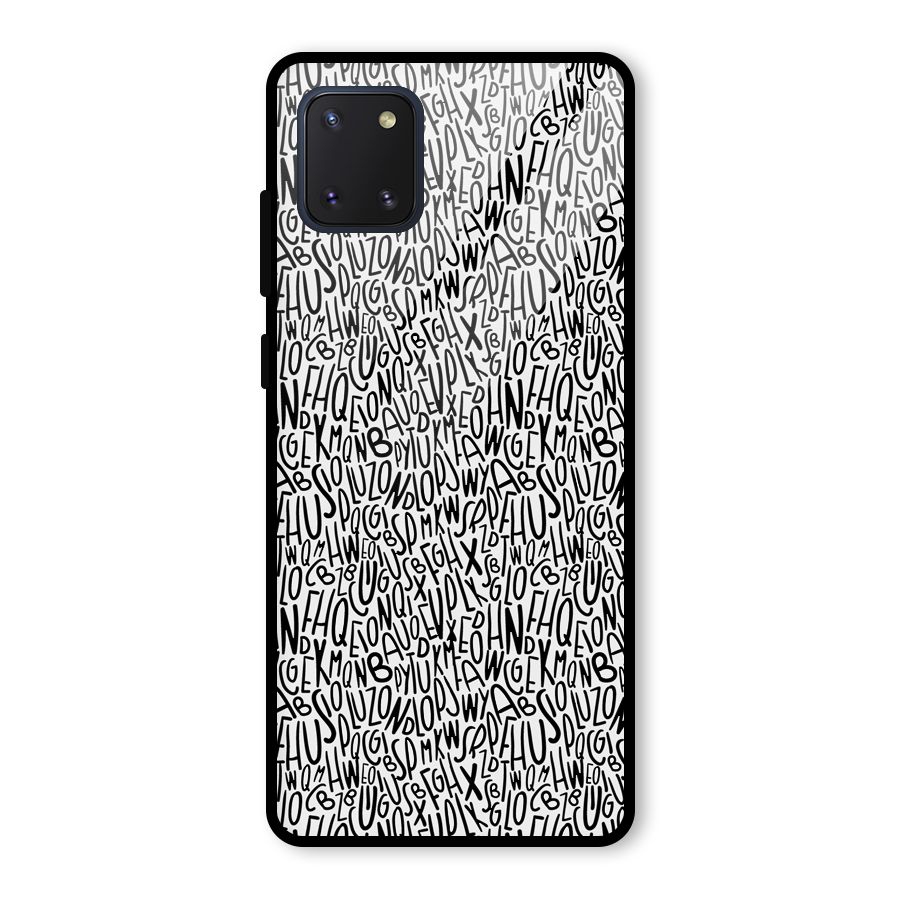 Alphabet Seamless Abstract Glass Back Case for Galaxy Note 10 Lite