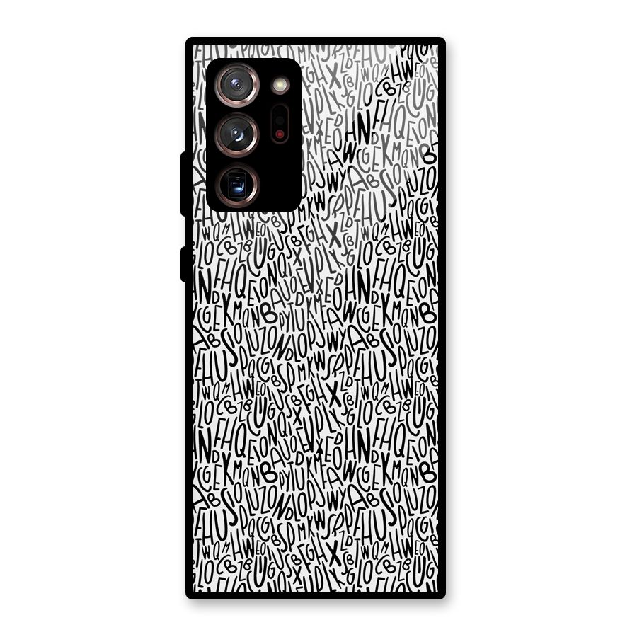 Alphabet Seamless Abstract Glass Back Case for Galaxy Note 20 Ultra