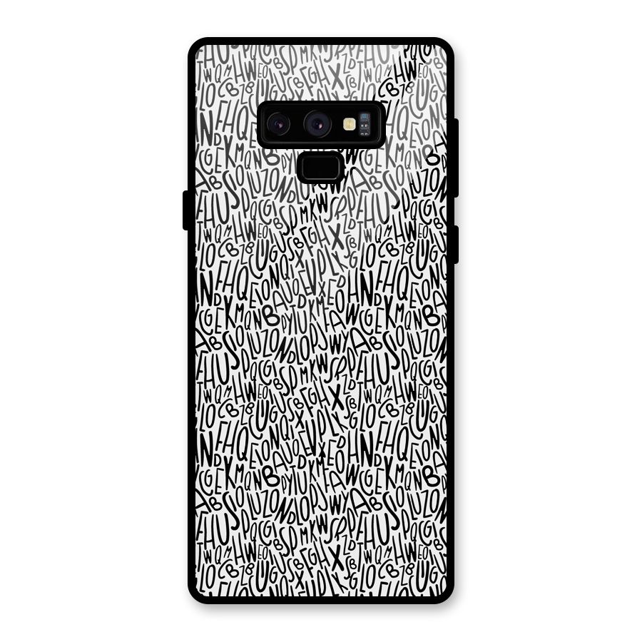 Alphabet Seamless Abstract Glass Back Case for Galaxy Note 9