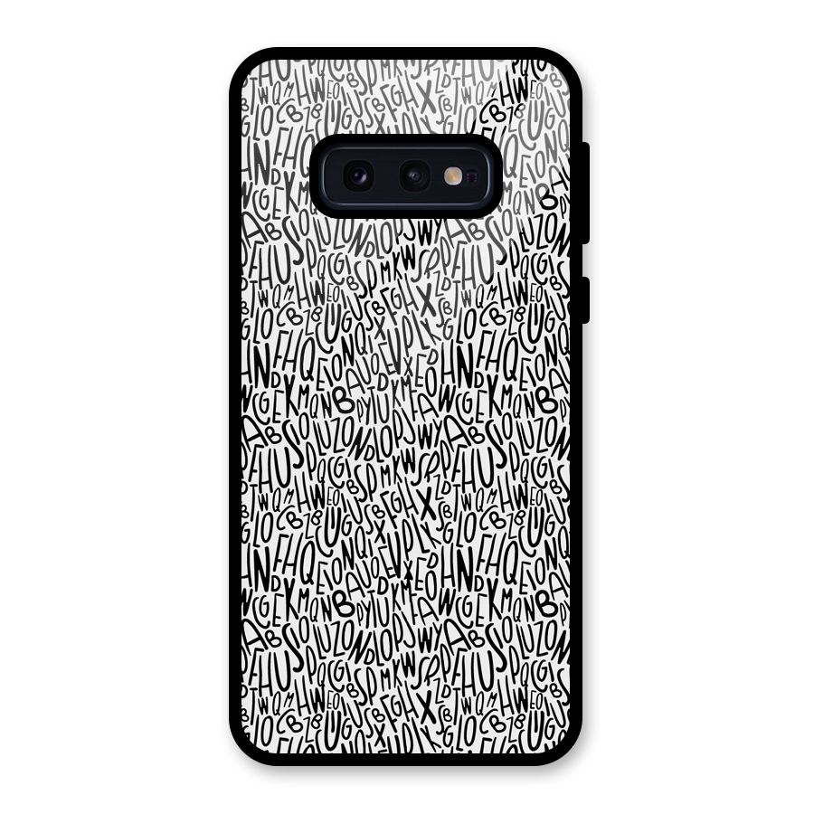 Alphabet Seamless Abstract Glass Back Case for Galaxy S10e