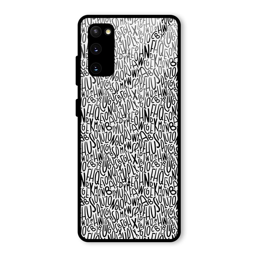 Alphabet Seamless Abstract Glass Back Case for Galaxy S20 FE 5G