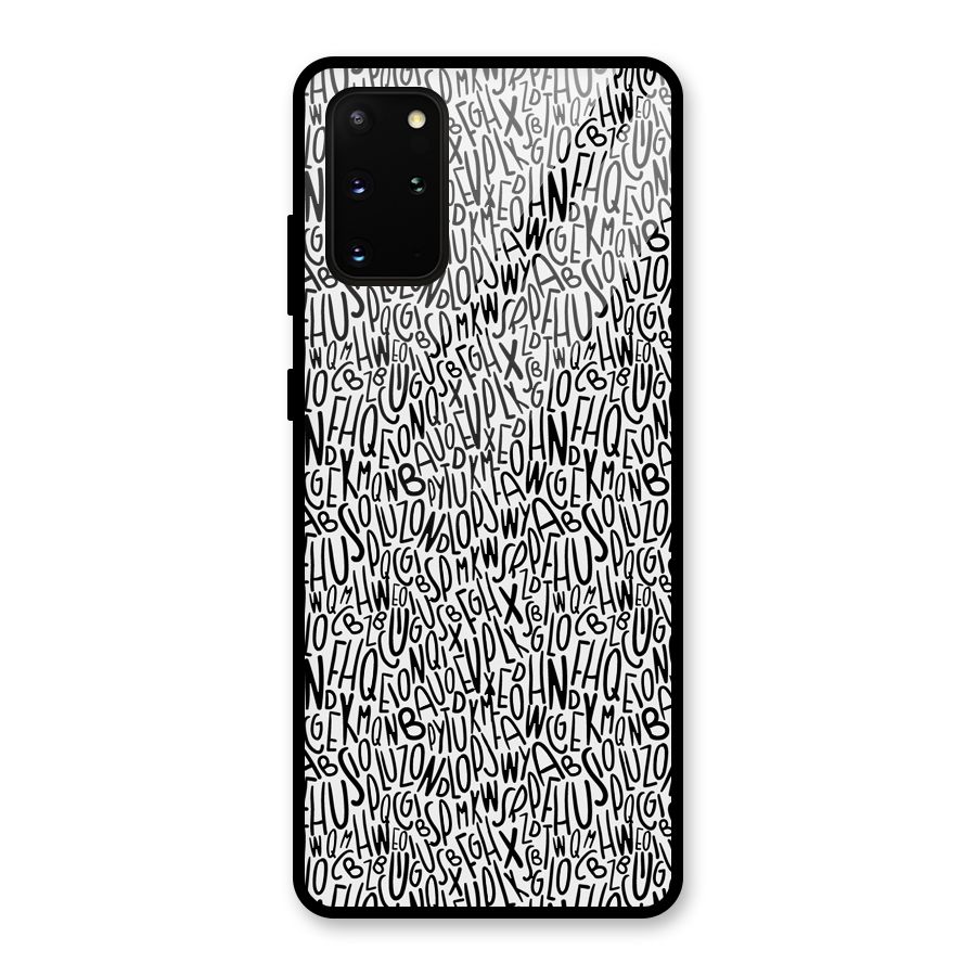 Alphabet Seamless Abstract Glass Back Case for Galaxy S20 Plus