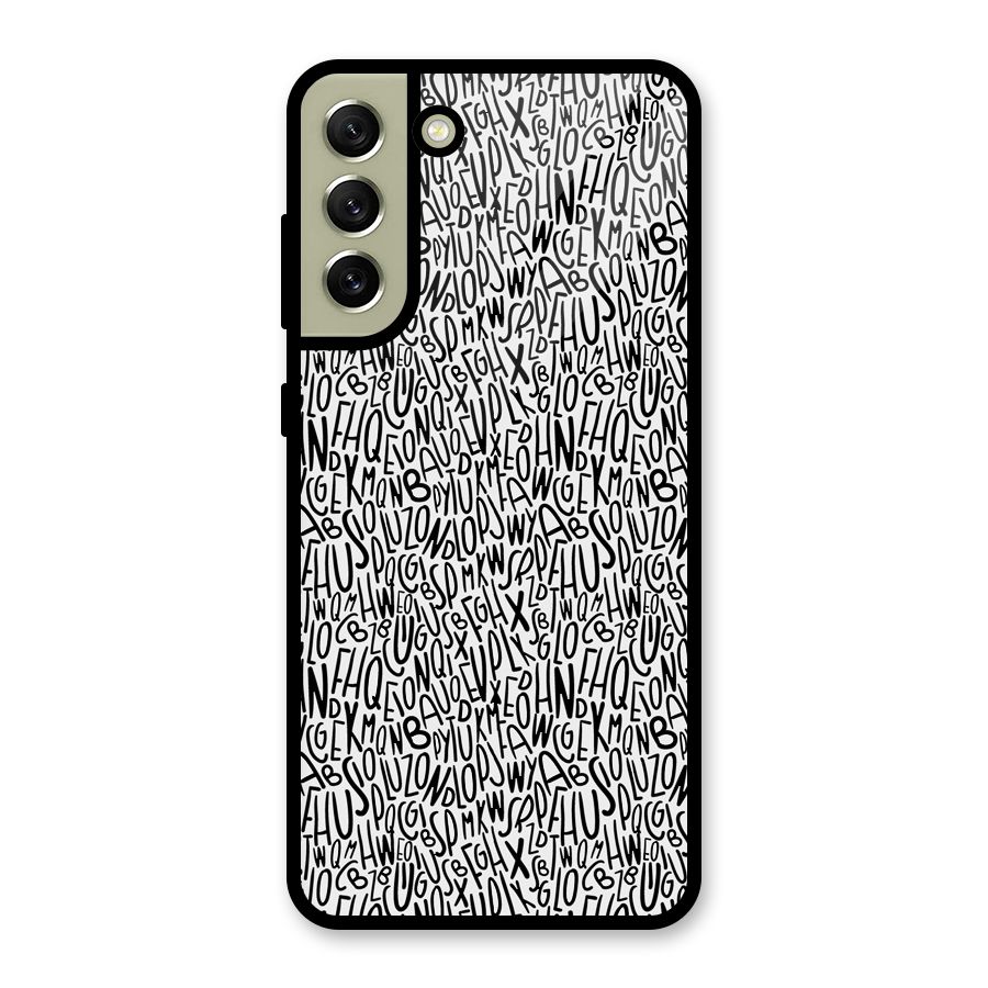 Alphabet Seamless Abstract Glass Back Case for Galaxy S21 FE 5G