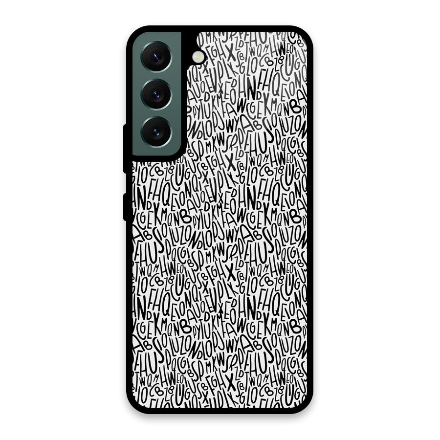 Alphabet Seamless Abstract Glass Back Case for Galaxy S22 5G
