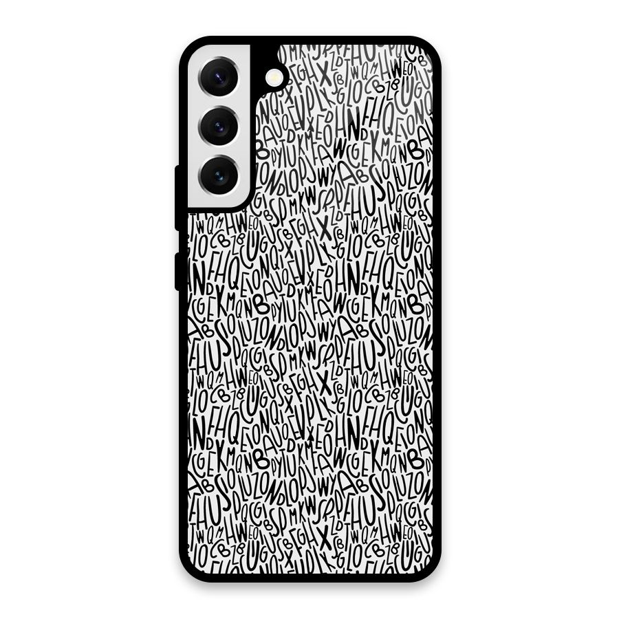 Alphabet Seamless Abstract Glass Back Case for Galaxy S22 Plus 5G