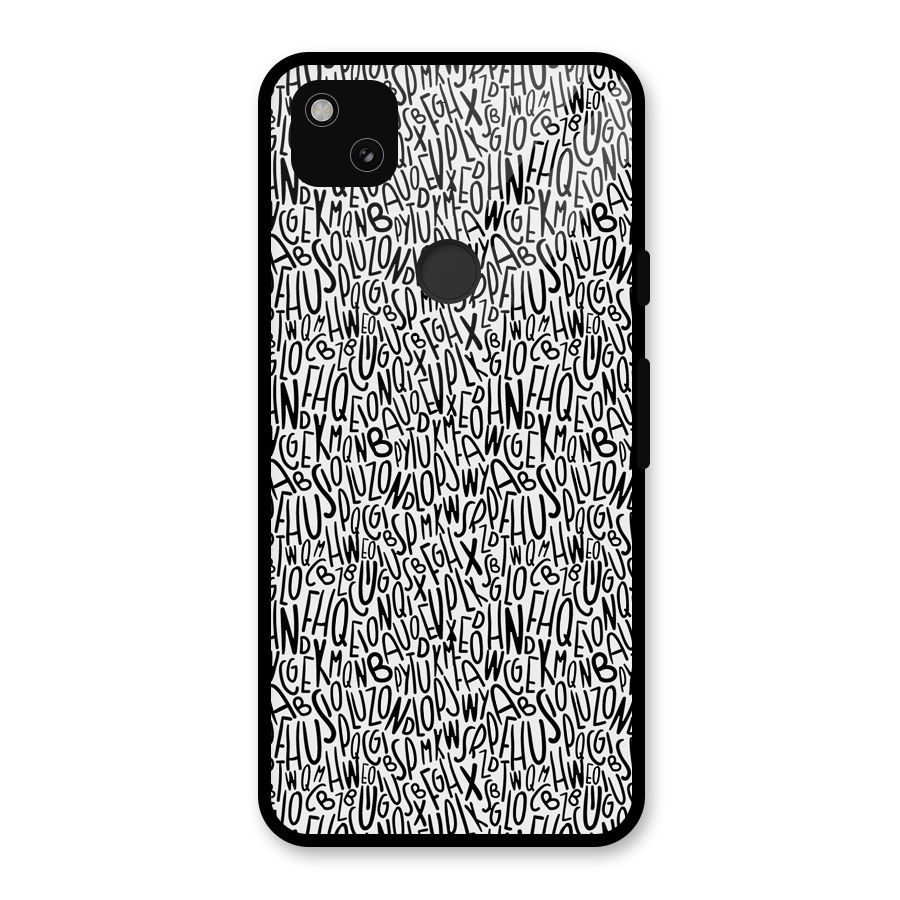 Alphabet Seamless Abstract Glass Back Case for Google Pixel 4a