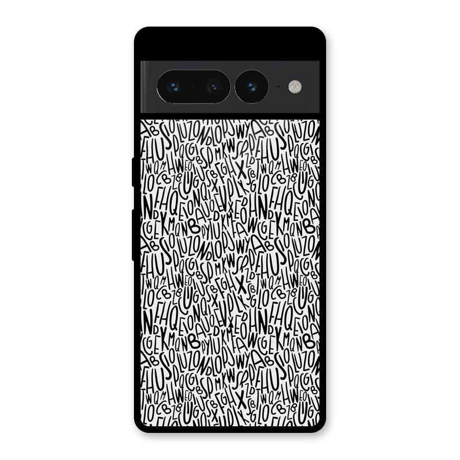 Alphabet Seamless Abstract Glass Back Case for Google Pixel 7 Pro