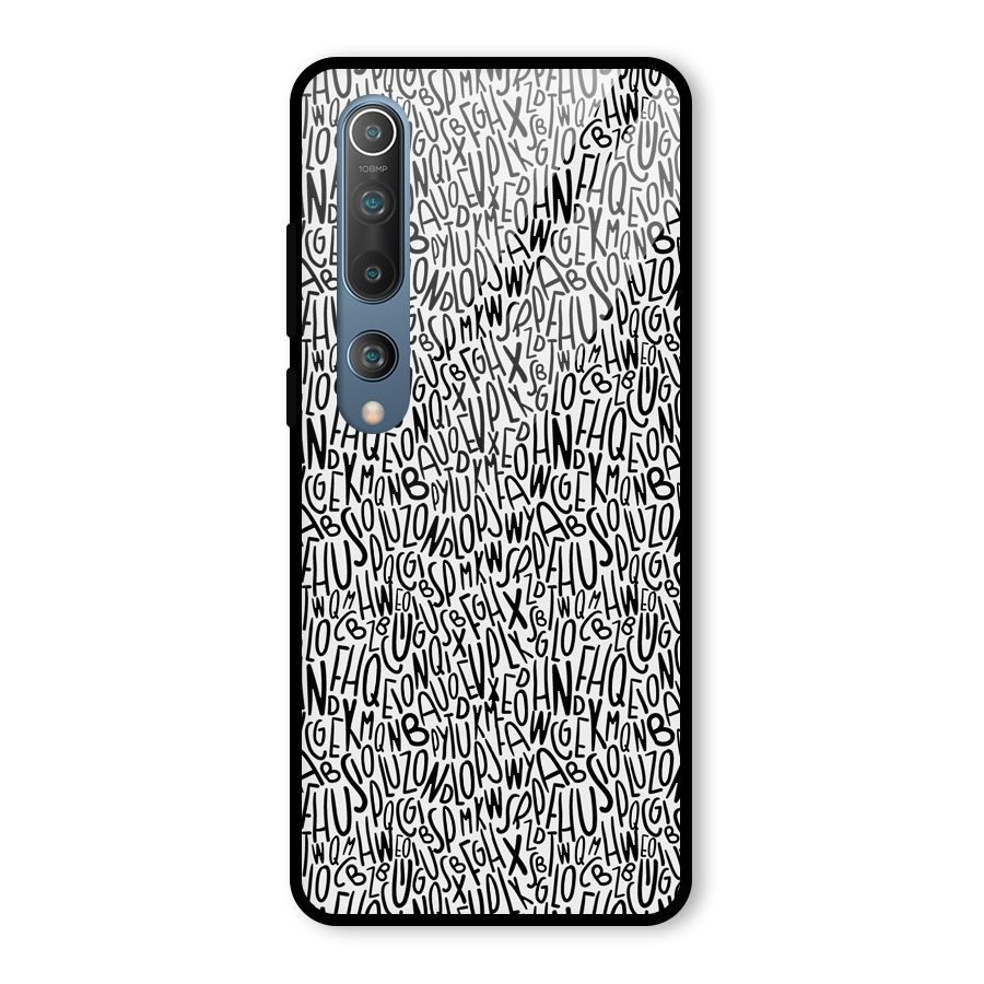 Alphabet Seamless Abstract Glass Back Case for Mi 10