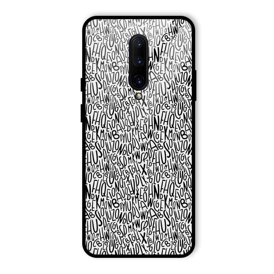 Alphabet Seamless Abstract Glass Back Case for OnePlus 7 Pro