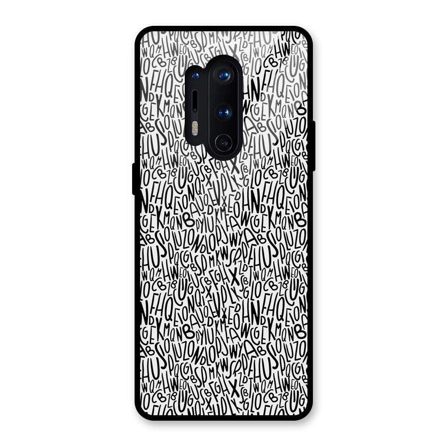 Alphabet Seamless Abstract Glass Back Case for OnePlus 8 Pro