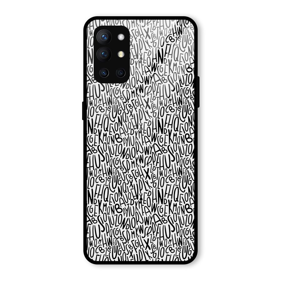 Alphabet Seamless Abstract Glass Back Case for OnePlus 9R