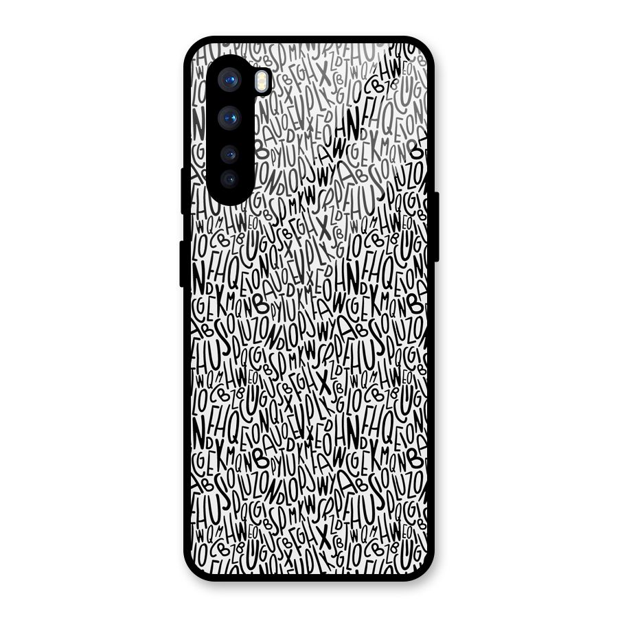 Alphabet Seamless Abstract Glass Back Case for OnePlus Nord