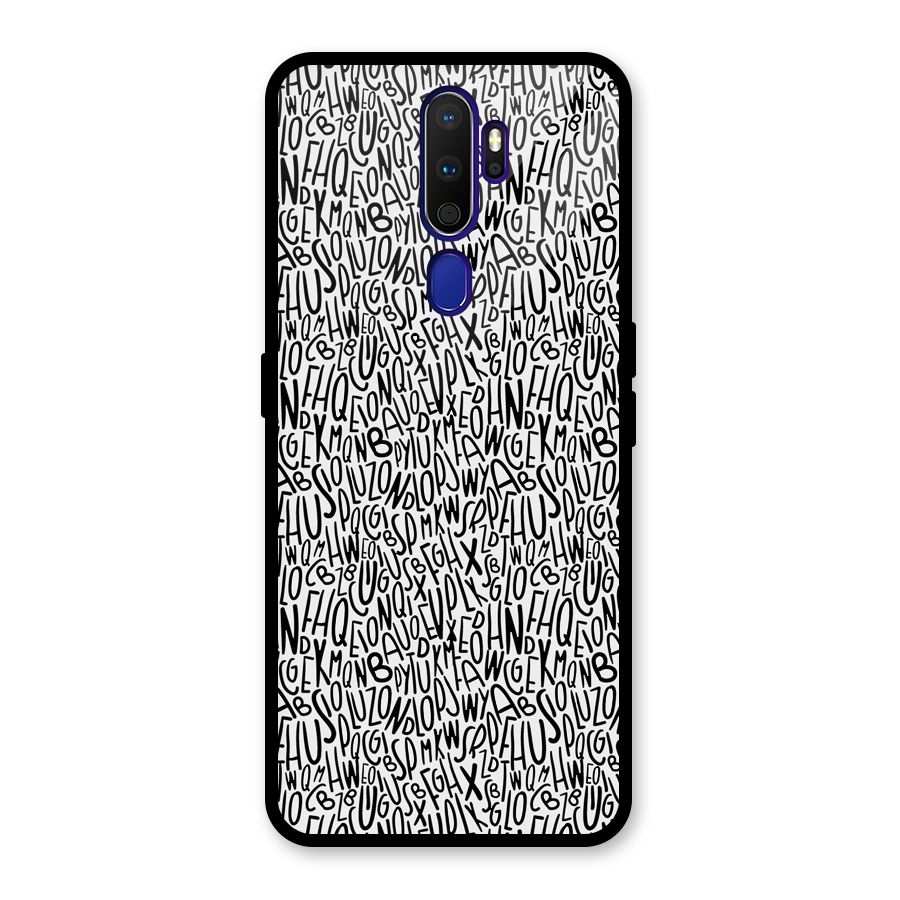 Alphabet Seamless Abstract Glass Back Case for Oppo A9 (2020)