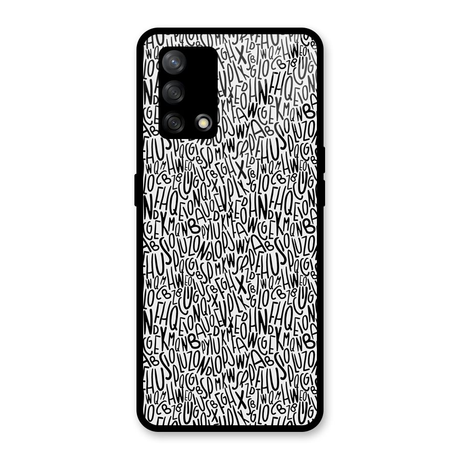 Alphabet Seamless Abstract Glass Back Case for Oppo F19