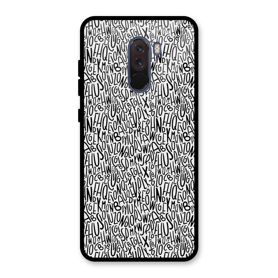 Alphabet Seamless Abstract Glass Back Case for Poco F1
