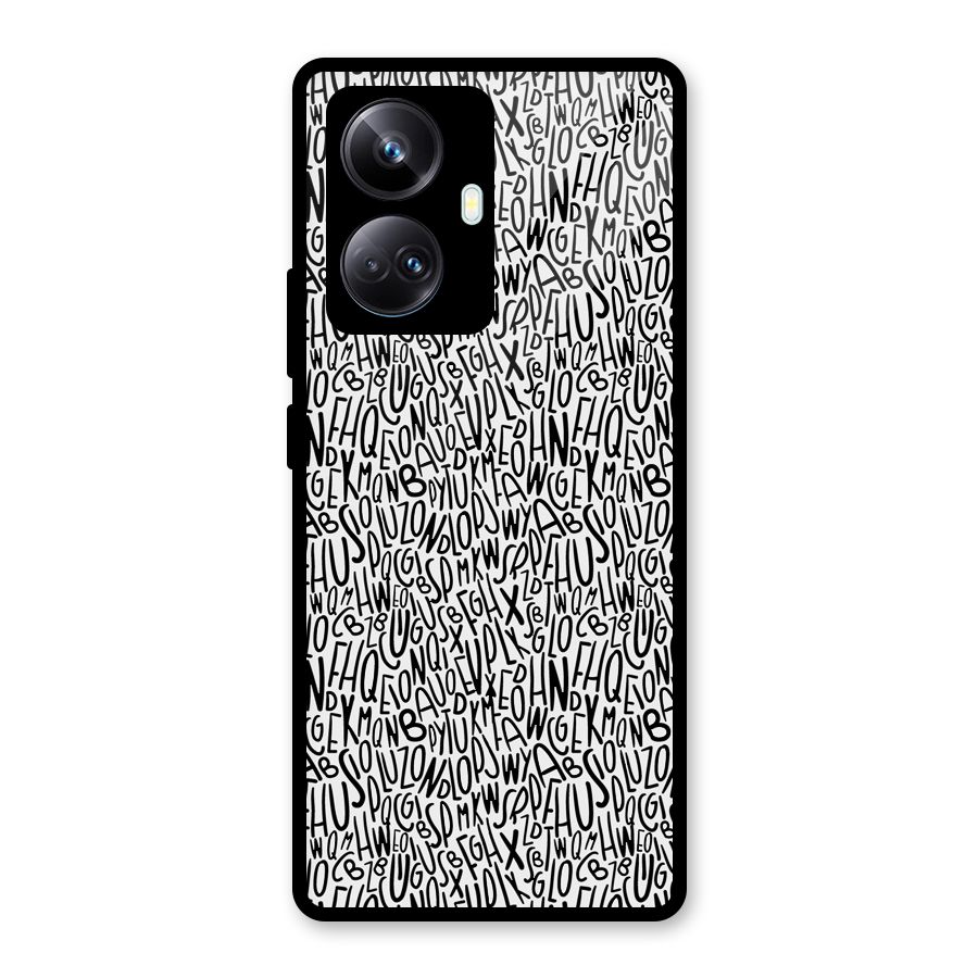 Alphabet Seamless Abstract Glass Back Case for Realme 10 Pro Plus